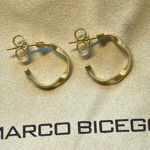 MARCO BICEGO Marrakech 18K Yellow Gold Twisted Huggie Hoops
